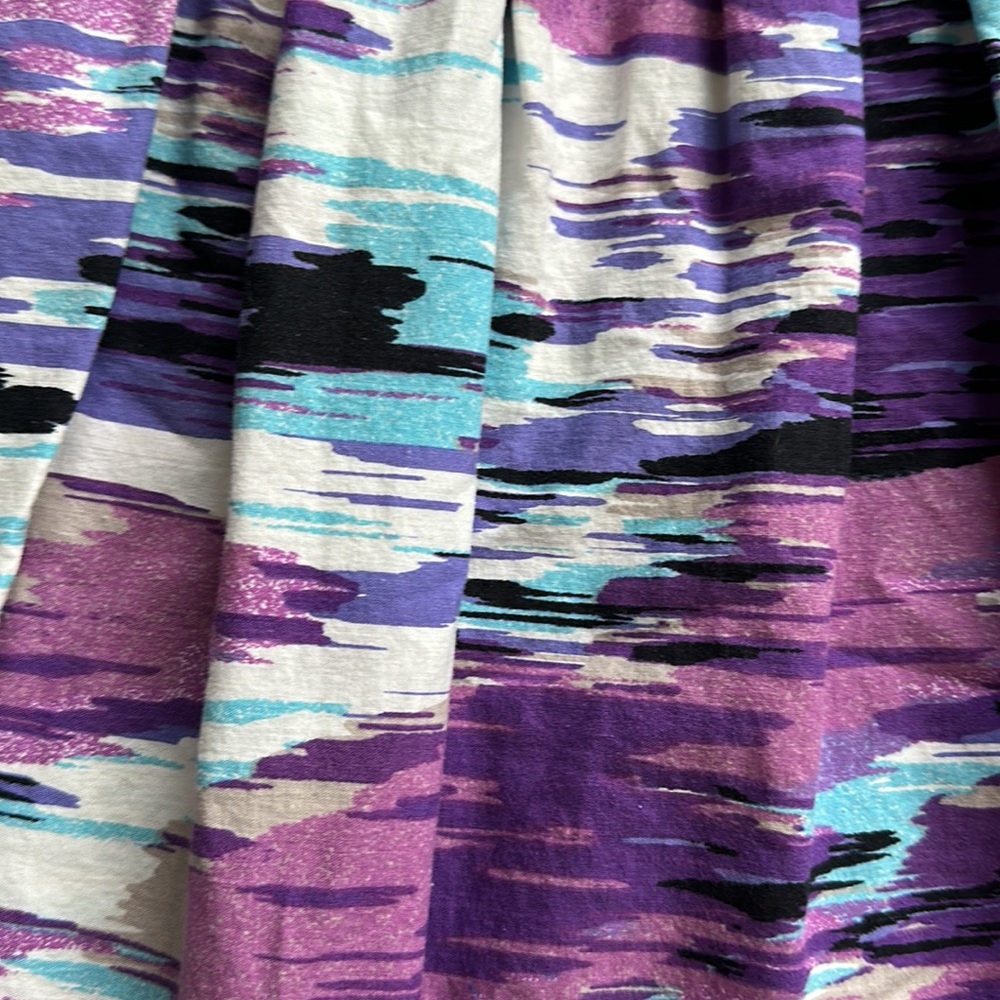 Mossimo black and purple/blue watercolor dress. Has functional pockets! - Picture 2 of 4
